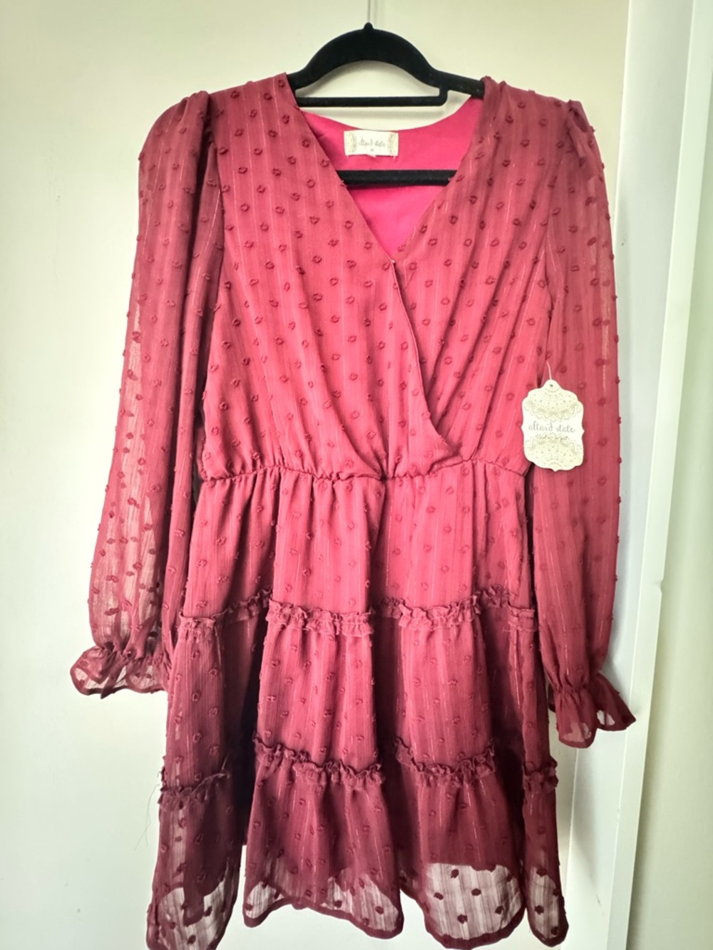 NWT Altar’d State Long Sleeve Tiered Dress